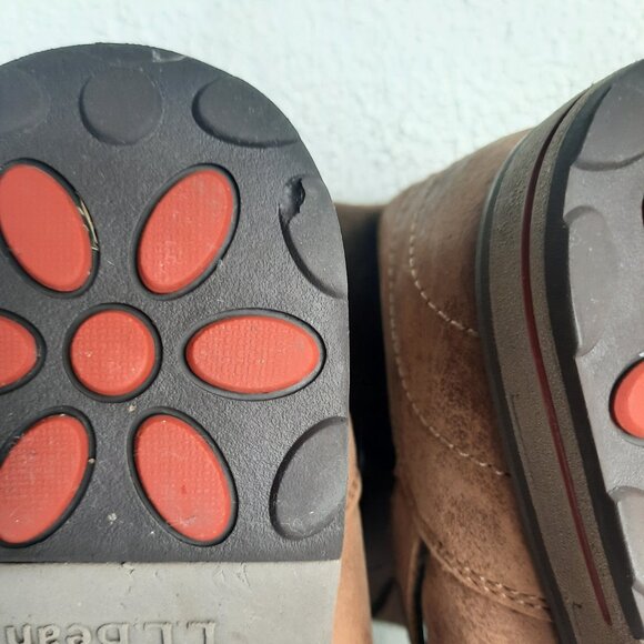 LL Bean Boots Womens 8 Wide Park Ridge Mid Calf Riding Side Zip Brown Leather - Picture 7 of 7